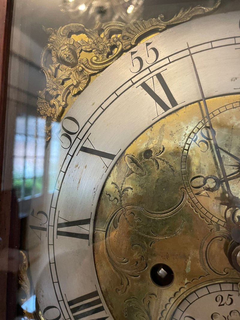 Antique George III 18th Century Quality Brass Faced 8 Day Longcase Clock by John Pollard of Crediton - Image 8